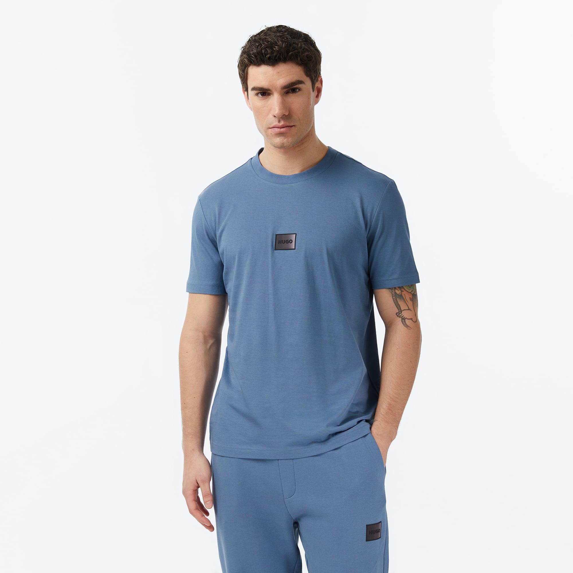  Hugo Danotie Erkek Mavi T-Shirt