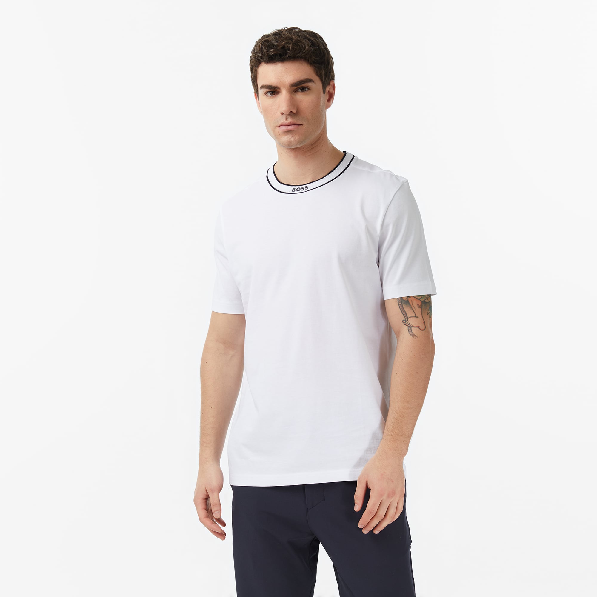  Boss Erkek Beyaz T-Shirt