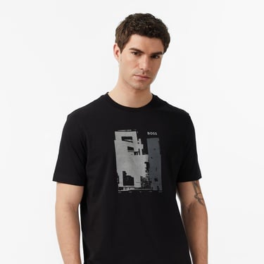  Boss Te Imprint Erkek Siyah T-Shirt