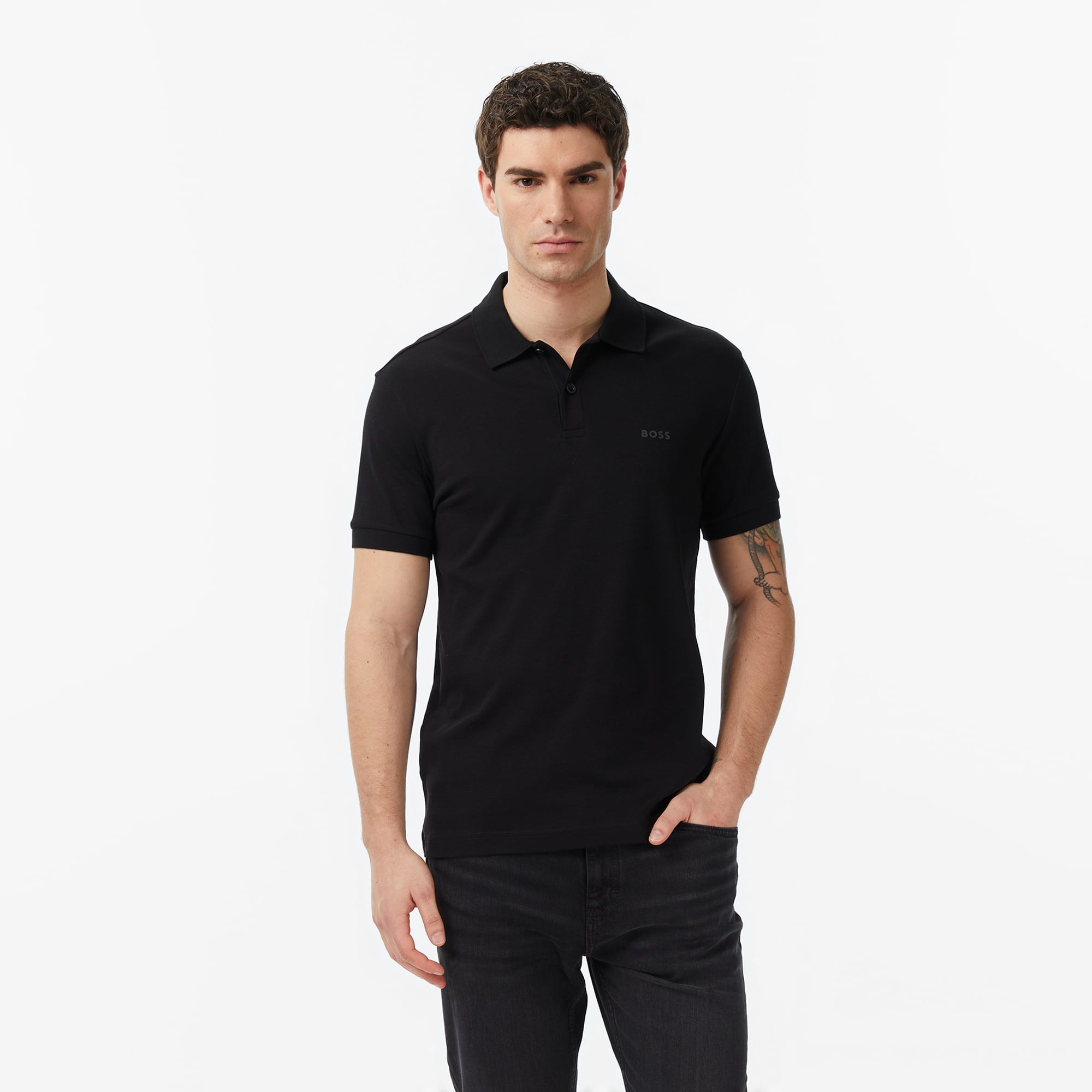  Boss Pio 2 Erkek Siyah Polo