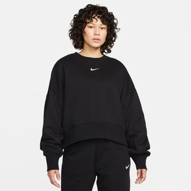  Nike Sportswear Phoenix Fleece Oversize Crew Kadın Siyah Sweatshirt