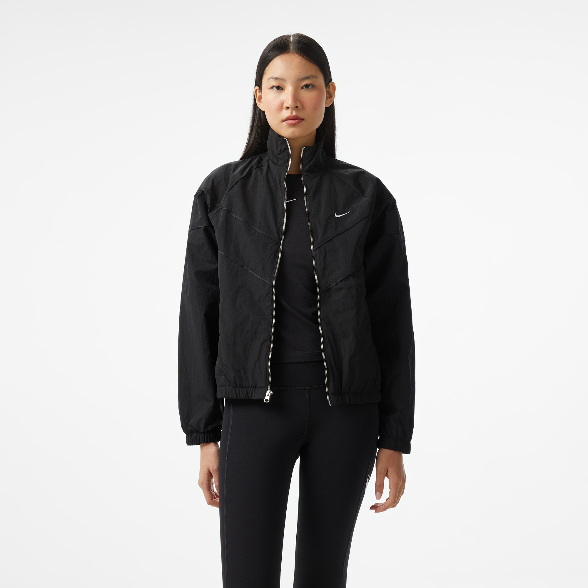 Nike Sportswear Windrunner Woven Kadın Siyah Ceket