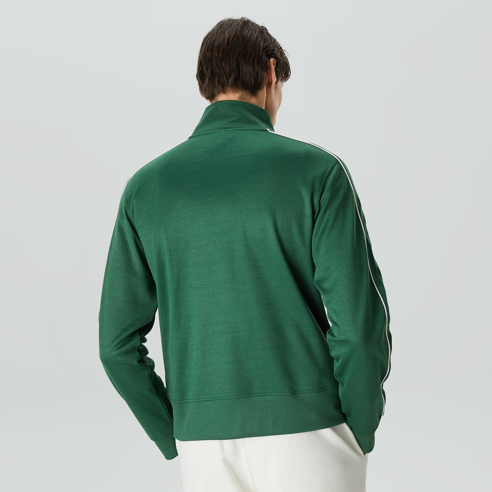 Lacoste Erkek Regular Fit Fermuarlı Koyu Yeşil Sweatshirt