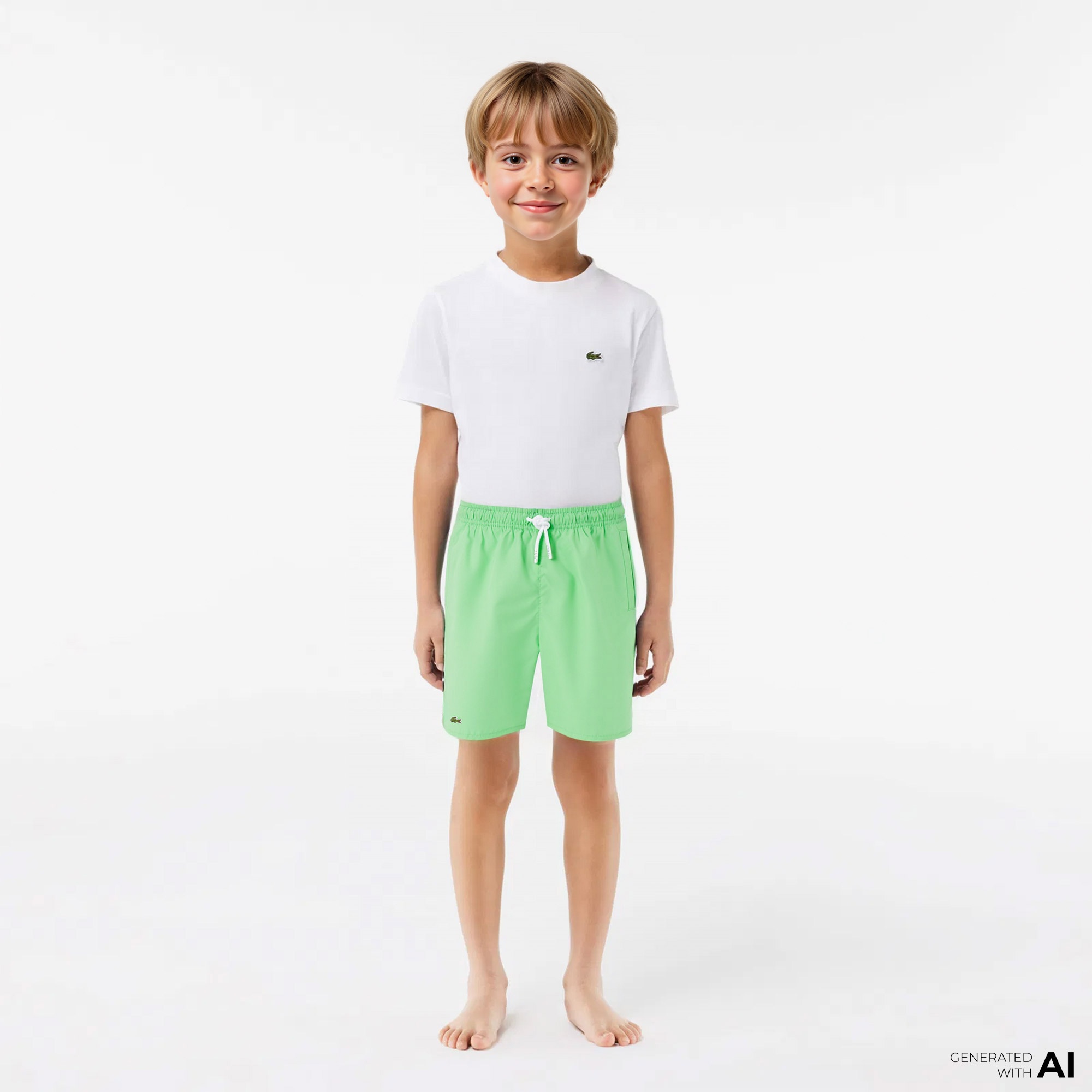 Lacoste Erkek Çocuk Mavi Deniz Şortu