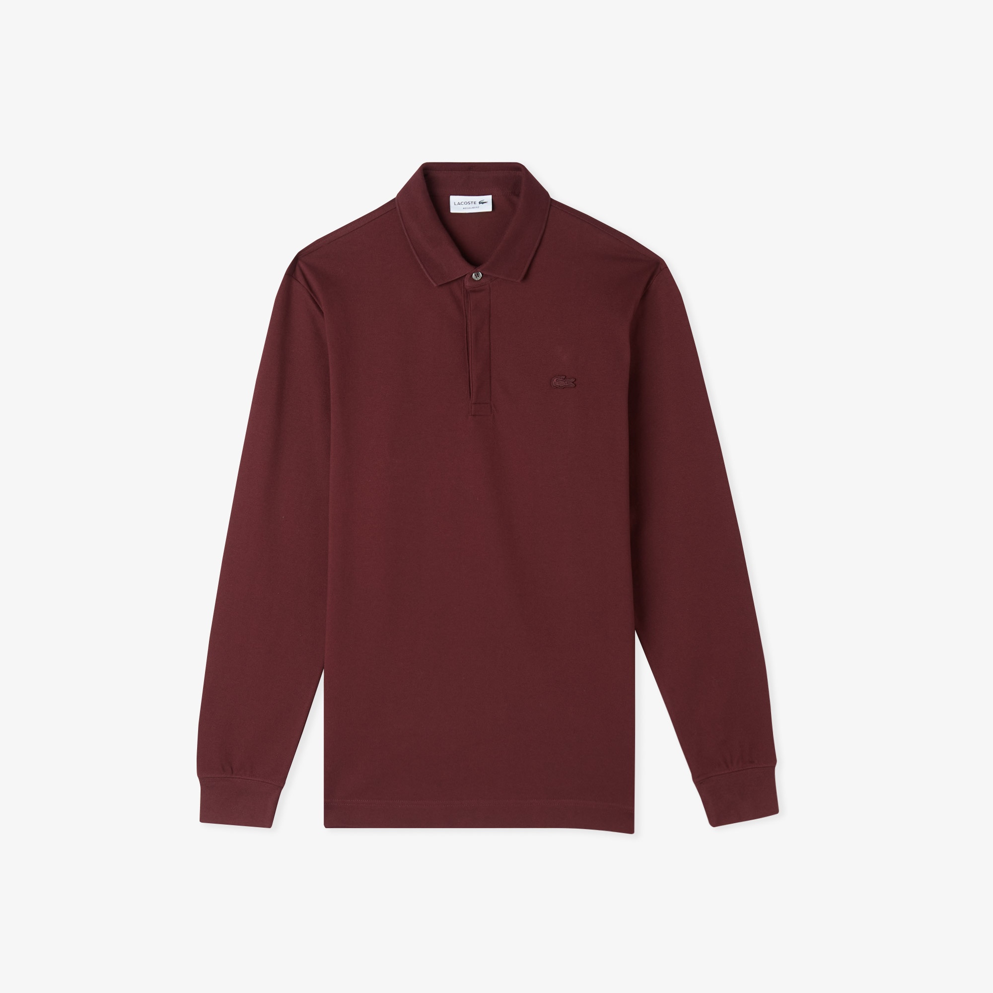 Lacoste Paris Erkek Regular Fit Uzun Kollu Bordo Polo