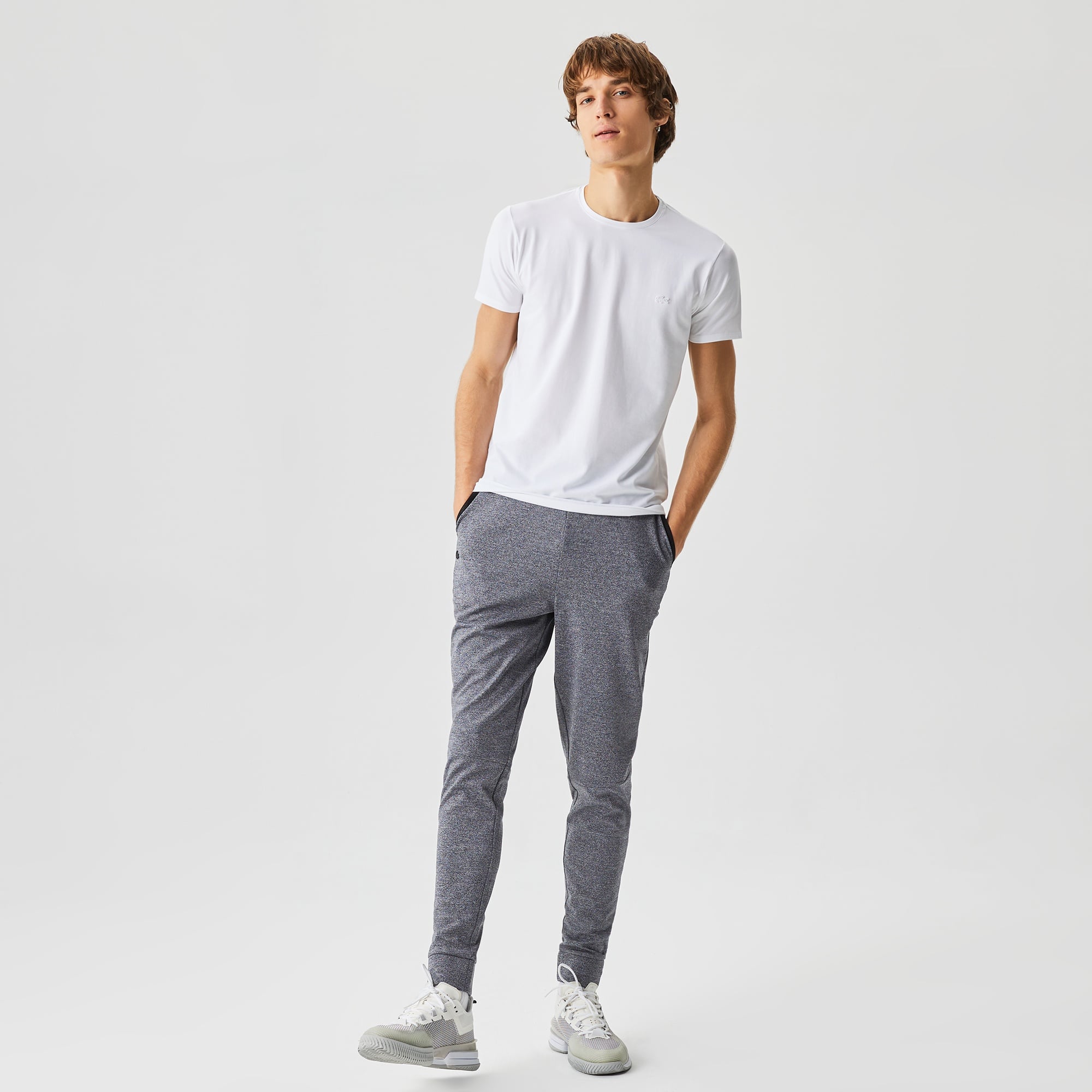 Lacoste Erkek Slim Fit Bisiklet Yaka Beyaz T-Shirt