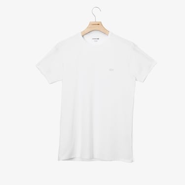  Lacoste Erkek Slim Fit Bisiklet Yaka Beyaz T-Shirt