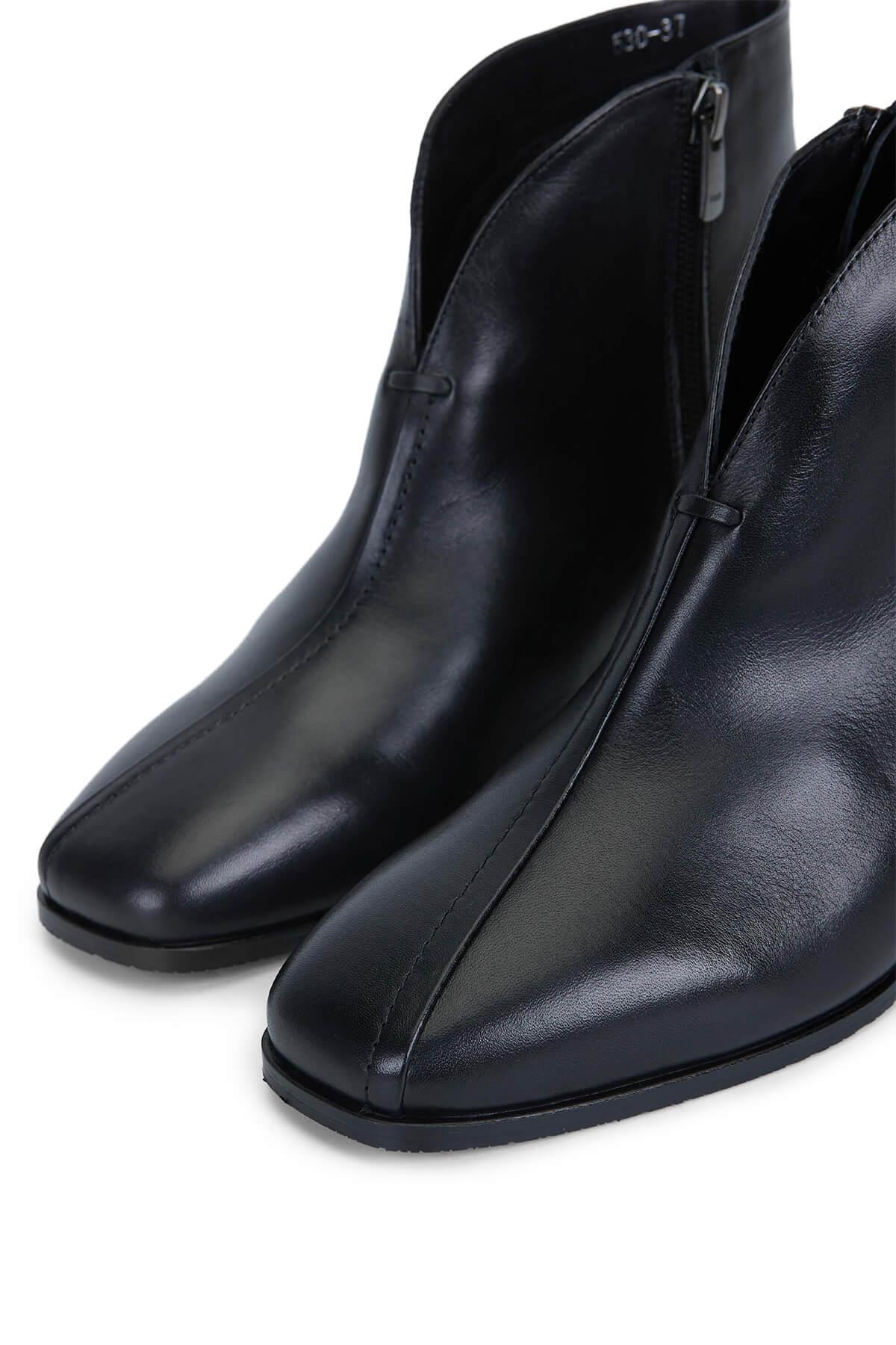 Tamer Tanca Kadın Hakiki Deri Siyah Deri Casual Bot