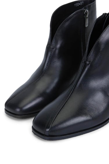  Tamer Tanca Kadın Hakiki Deri Siyah Deri Casual Bot