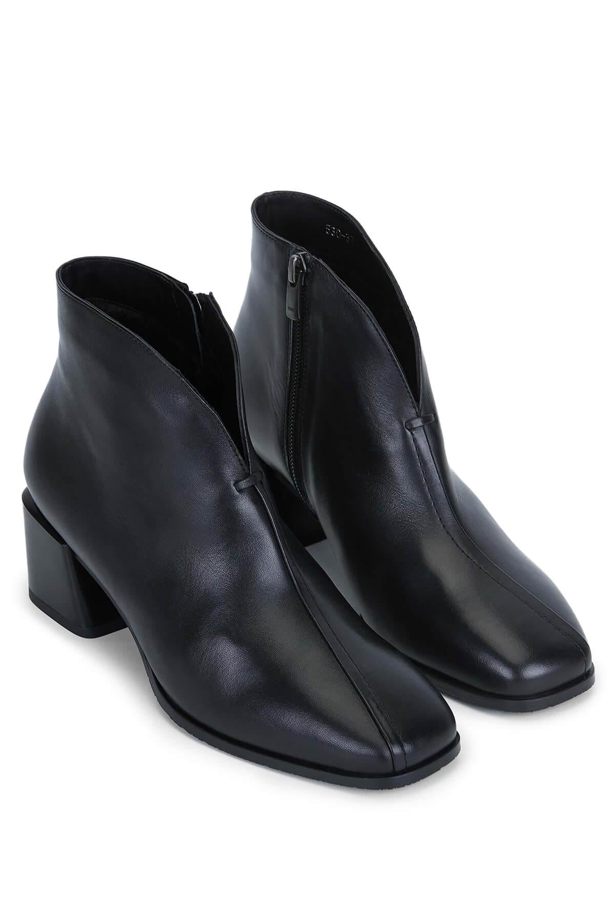 Tamer Tanca Kadın Hakiki Deri Siyah Deri Casual Bot