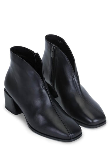  Tamer Tanca Kadın Hakiki Deri Siyah Deri Casual Bot