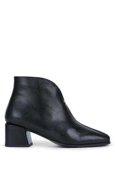  Tamer Tanca Kadın Hakiki Deri Siyah Deri Casual Bot