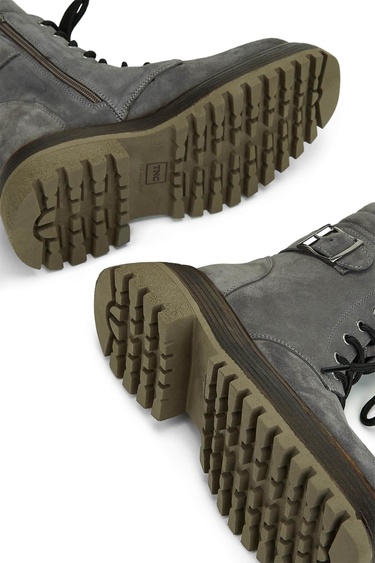  Tamer Tanca Kadın Hakiki Deri Gri Casual Bot