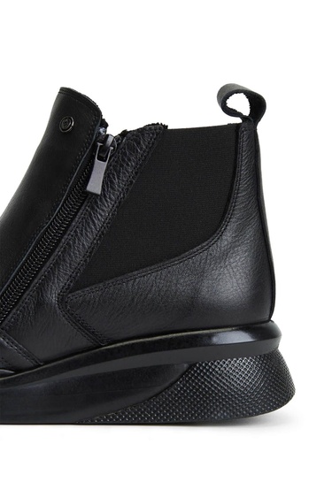  Tamer Tanca Kadın Hakiki Deri Siyah Casual Bot