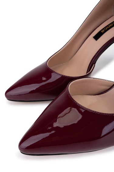  Tamer Tanca Kadın Vegan Bordo Topuklu & Stiletto Ayakkabı