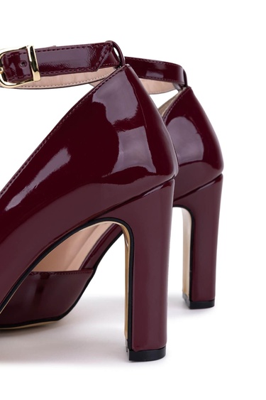  Tamer Tanca Kadın Vegan Bordo Topuklu & Stiletto Ayakkabı
