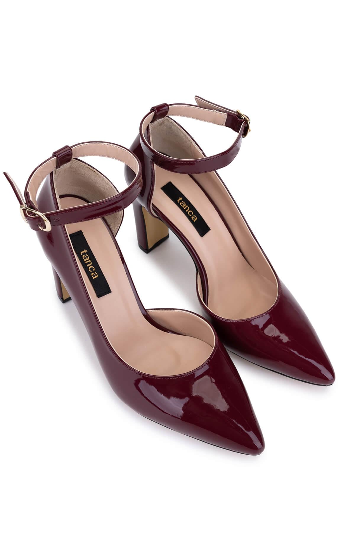 Tamer Tanca Kadın Vegan Bordo Topuklu & Stiletto Ayakkabı