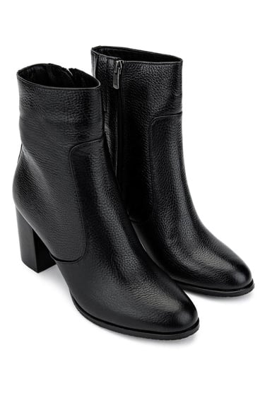  Tamer Tanca Kadın Hakiki Deri Siyah Floter Klasik Bot