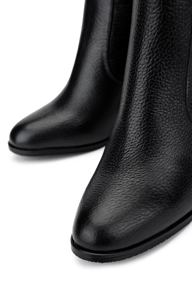  Tamer Tanca Kadın Hakiki Deri Siyah Floter Klasik Bot