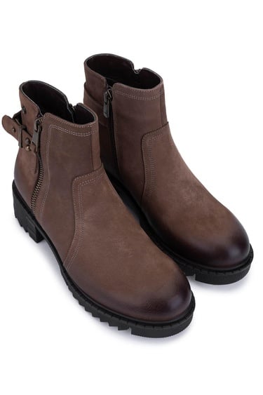  Tamer Tanca Kadın Hakiki Deri Bej Günlük Bot