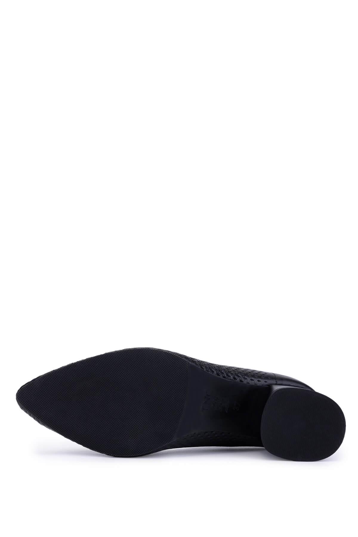 Tamer Tanca Kadın Hakiki Deri Siyah Klasik Ayakkabı