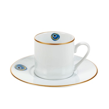  NAZAR KAHVE FİNCANI SETİ 2 Lİ 90 ML