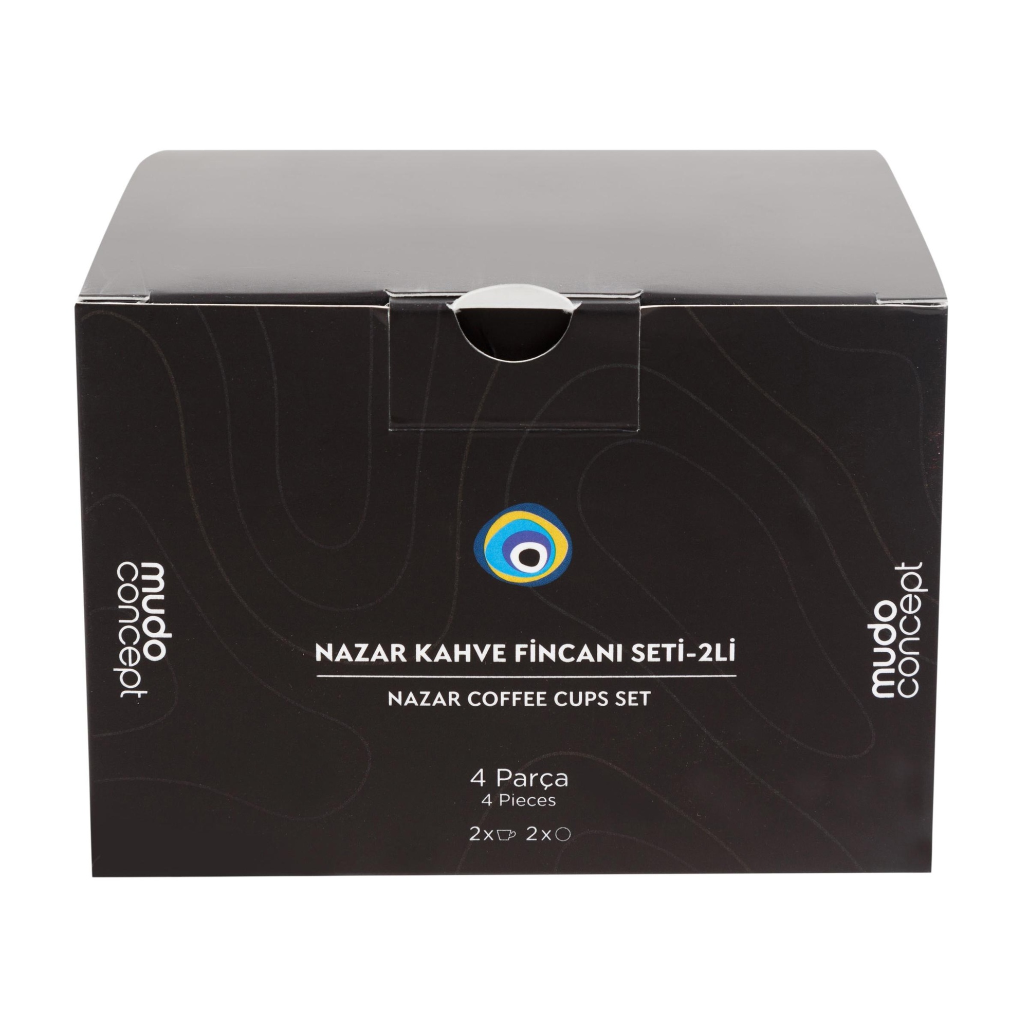NAZAR KAHVE FİNCANI SETİ 2 Lİ 90 ML