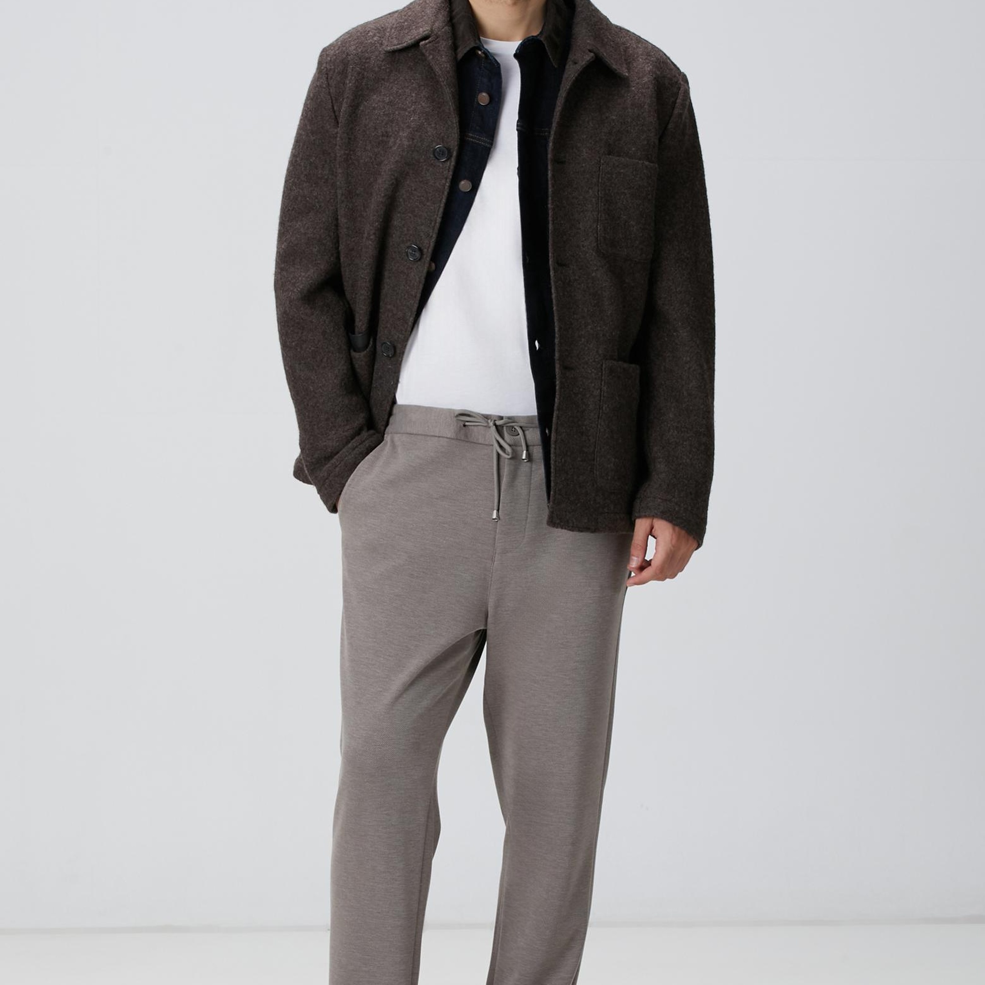 Network Erkek Beyaz Basic T-shirt