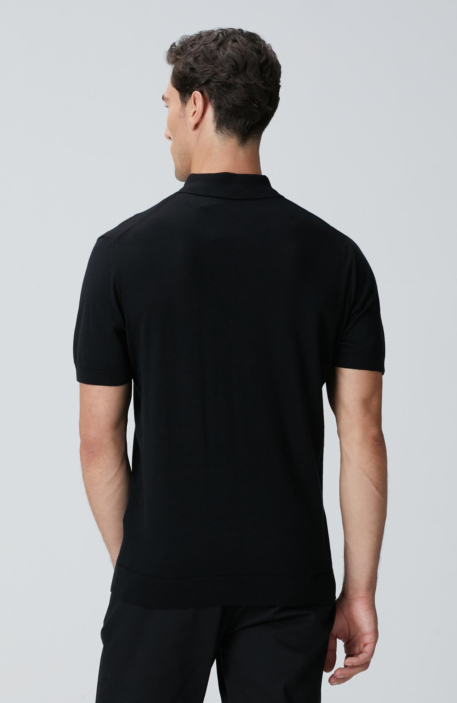 Network Erkek Siyah Polo Yaka Triko Kazak