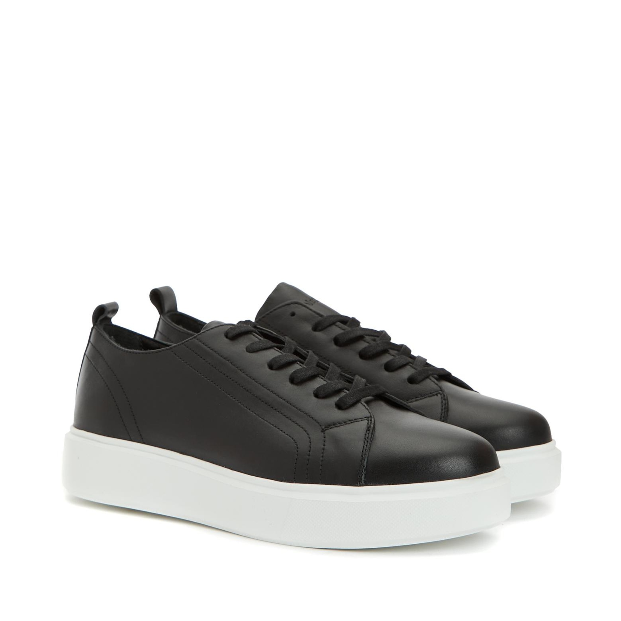 Network Kadın Siyah Deri Sneaker