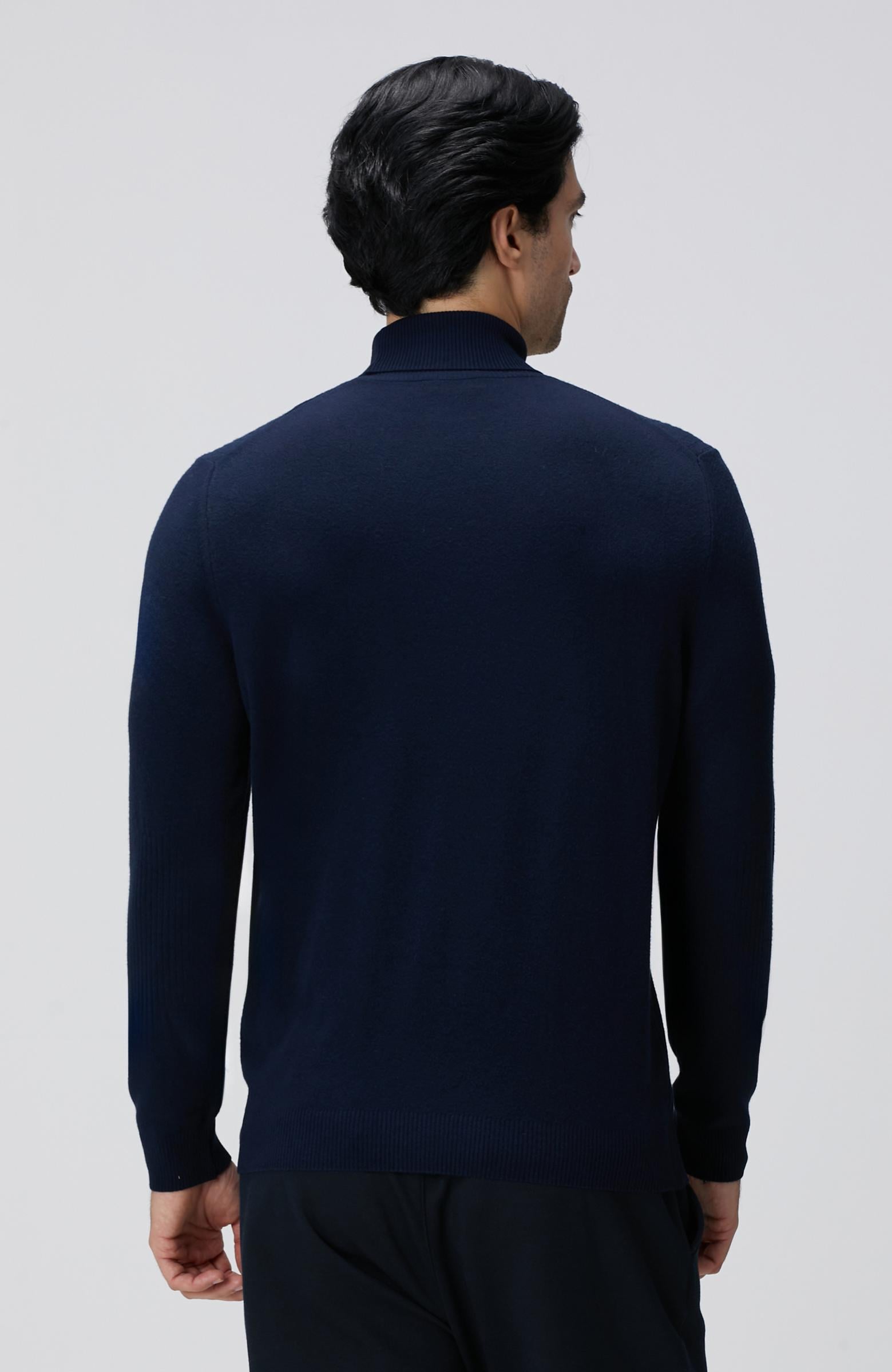 Network Erkek Lacivert Balıkçı Yaka Triko Kazak