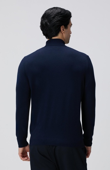  Network Erkek Lacivert Balıkçı Yaka Triko Kazak