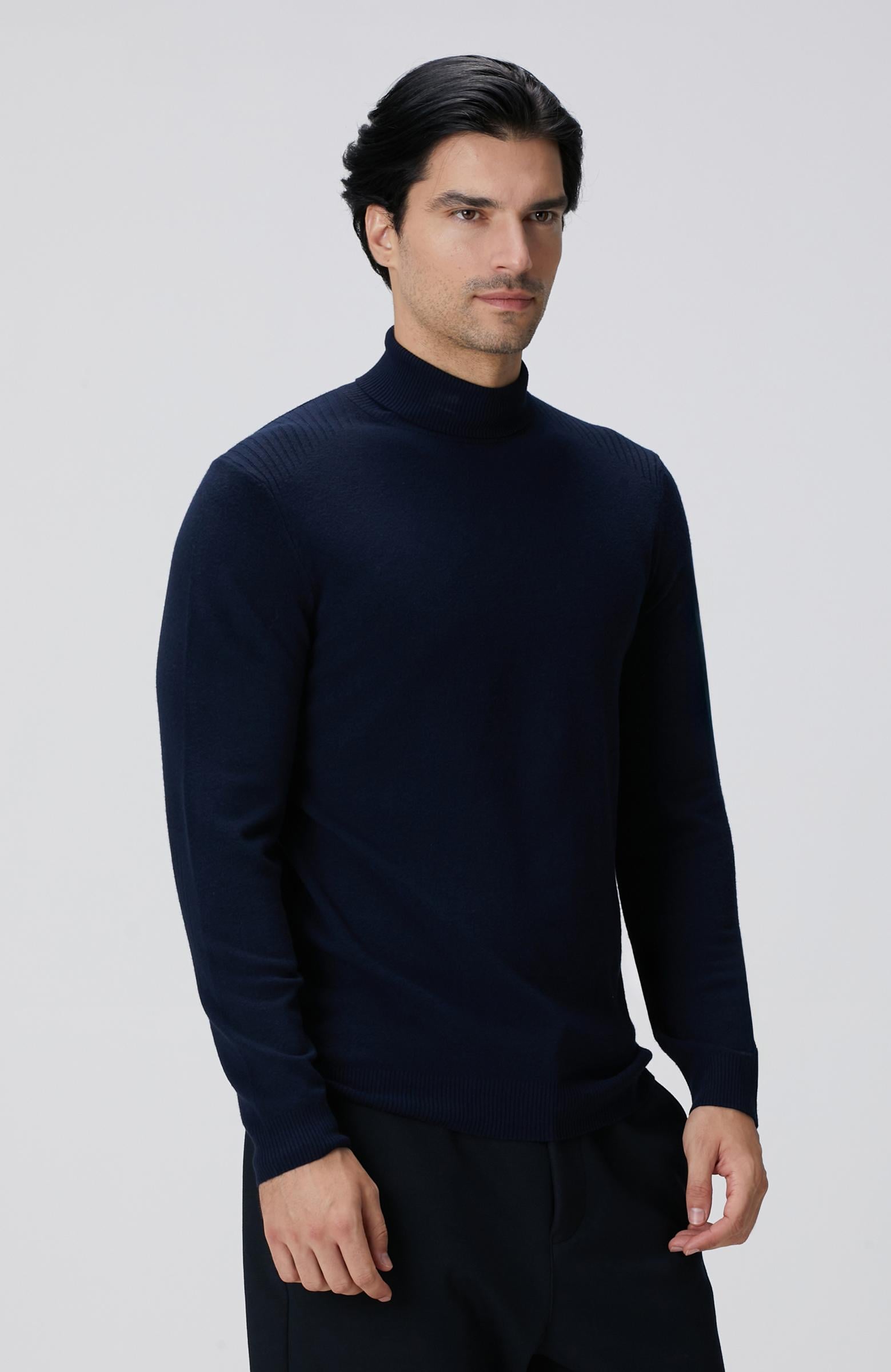 Network Erkek Lacivert Balıkçı Yaka Triko Kazak