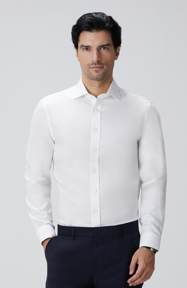  Network Erkek Beyaz Super Non-Iron Gömlek