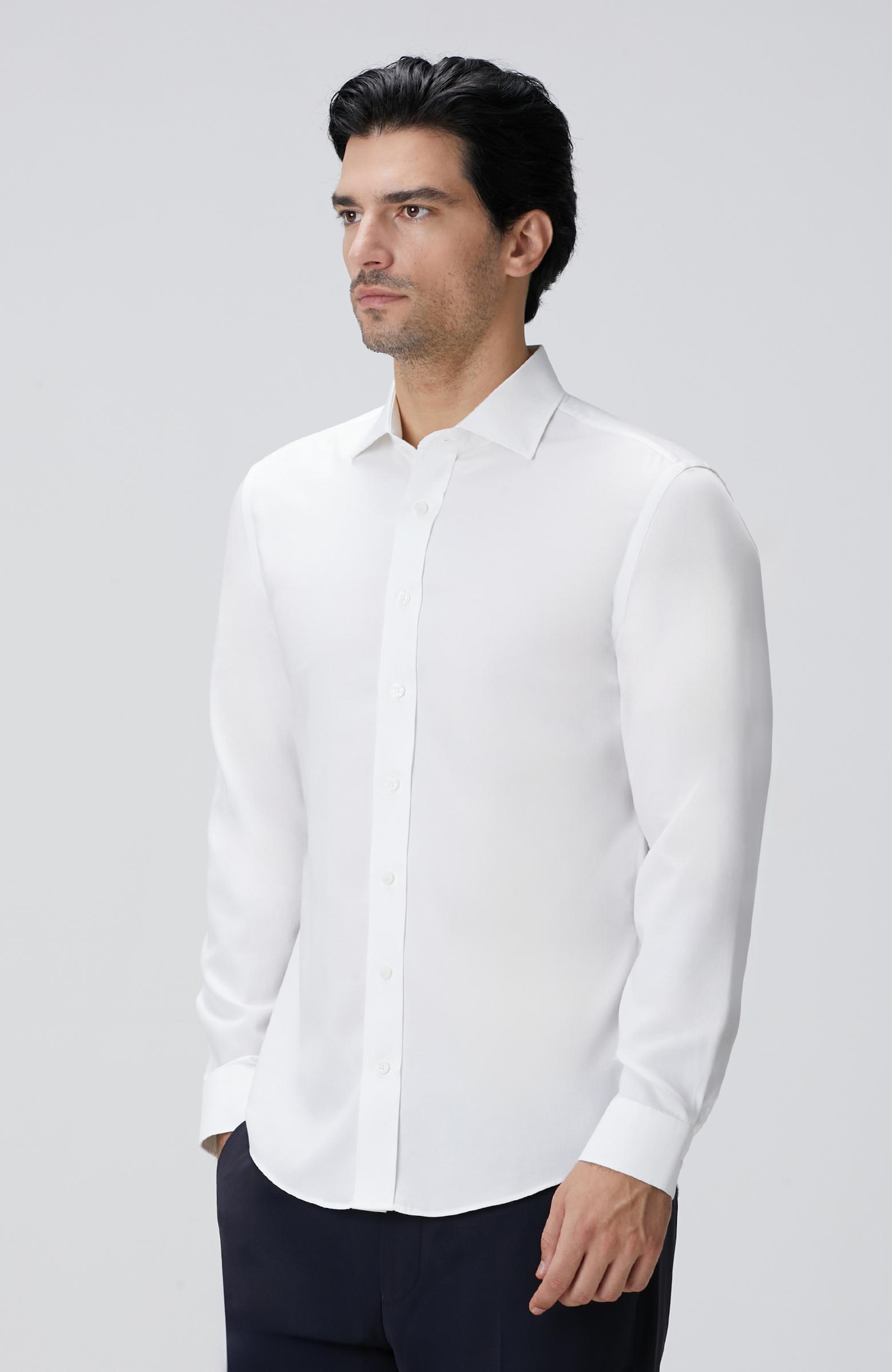 Network Erkek Beyaz Super Non-Iron Gömlek