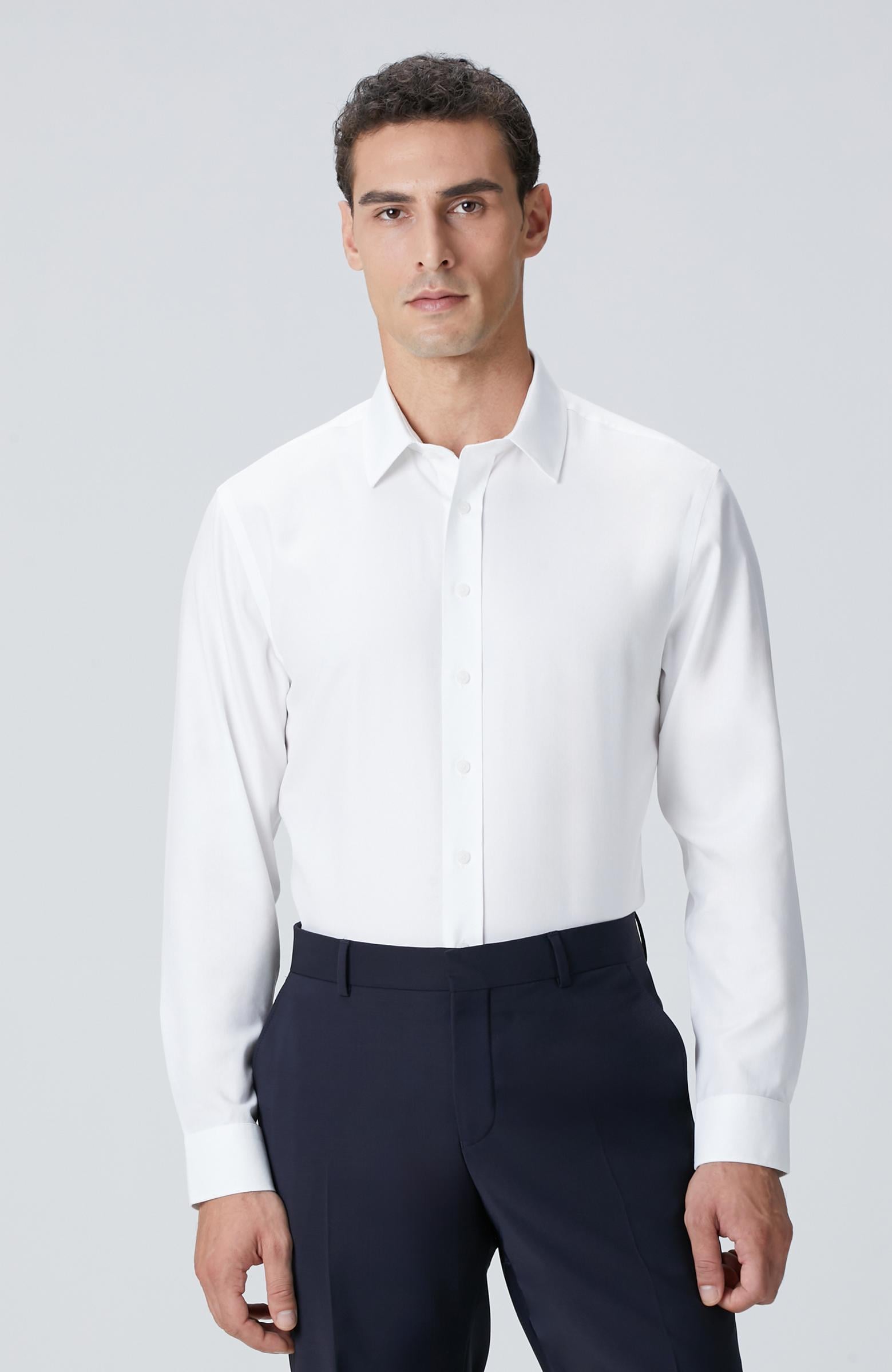  Network Erkek Beyaz Non-Iron Gömlek