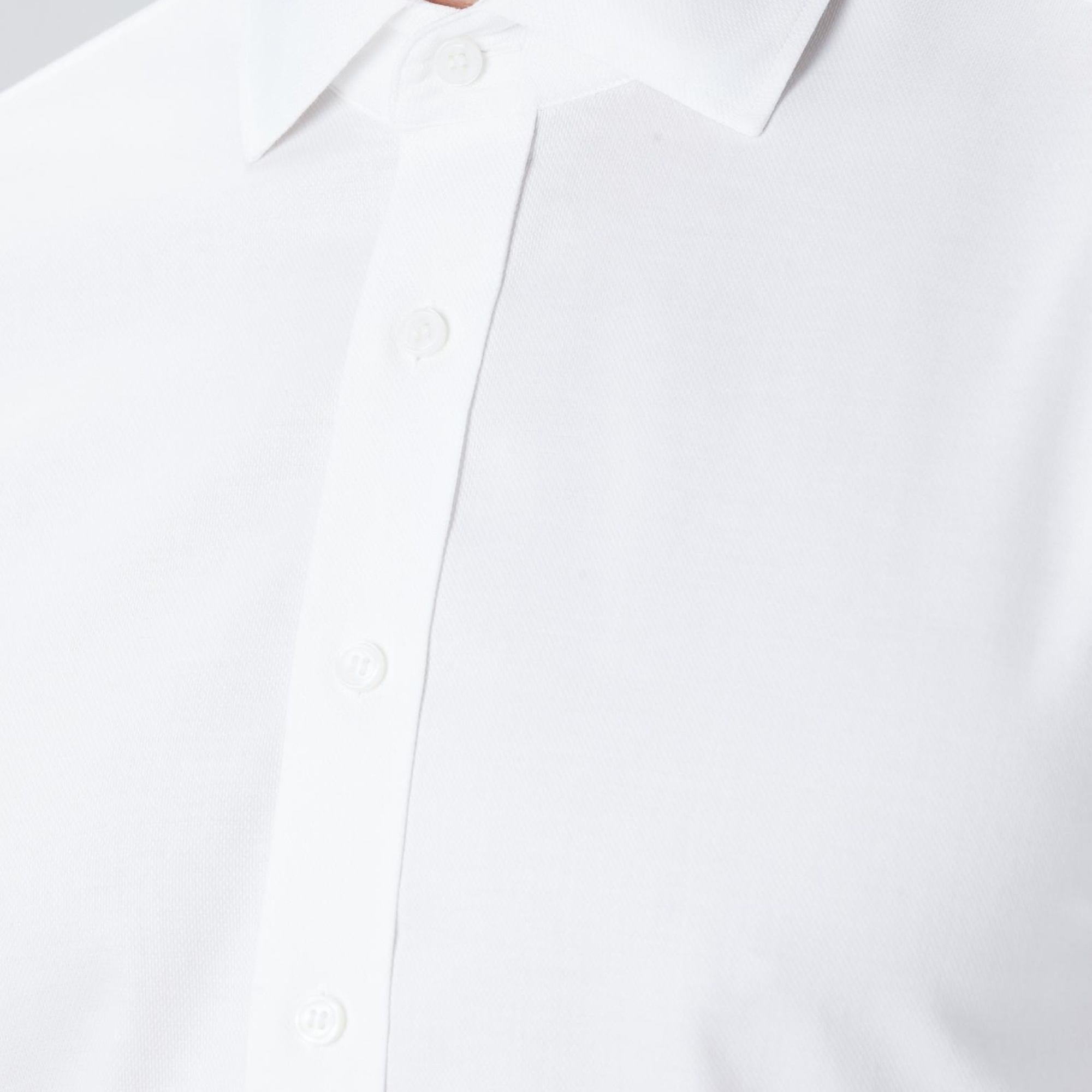 Network Erkek Beyaz Non-Iron Jakarlı Gömlek