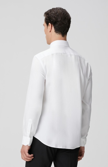  Network Erkek Non-Iron Beyaz Gömlek