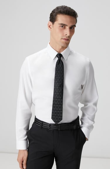  Network Erkek Non-Iron Beyaz Gömlek