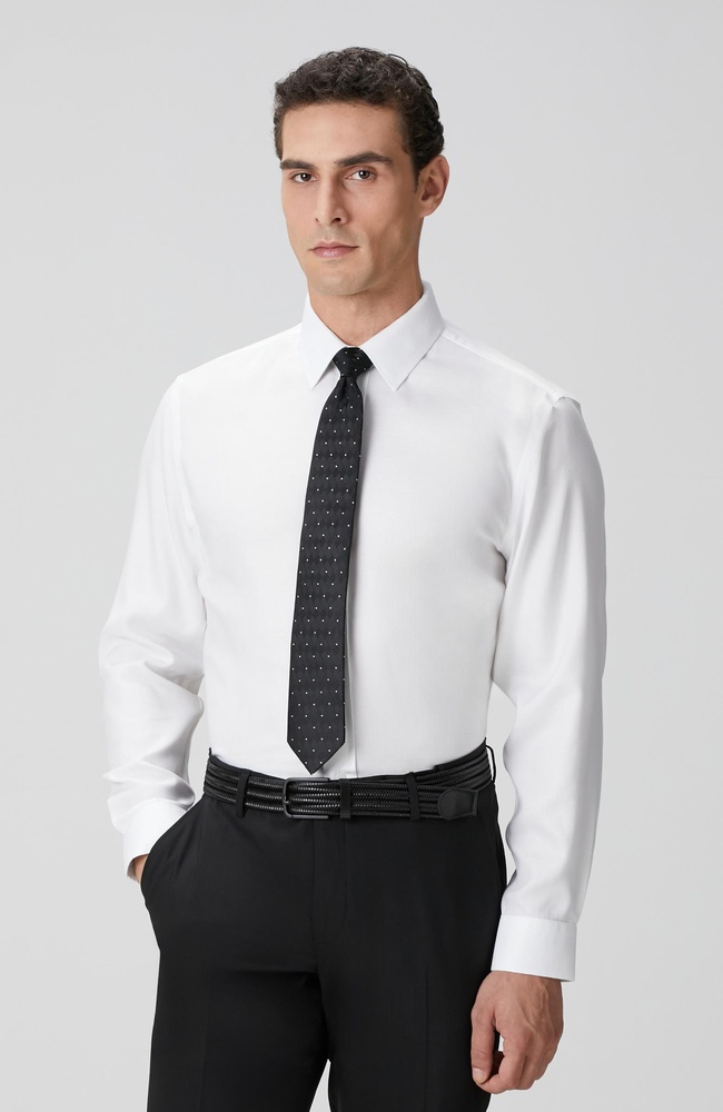  Network Erkek Non-Iron Beyaz Gömlek