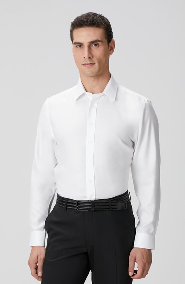  Network Erkek Non-Iron Beyaz Gömlek