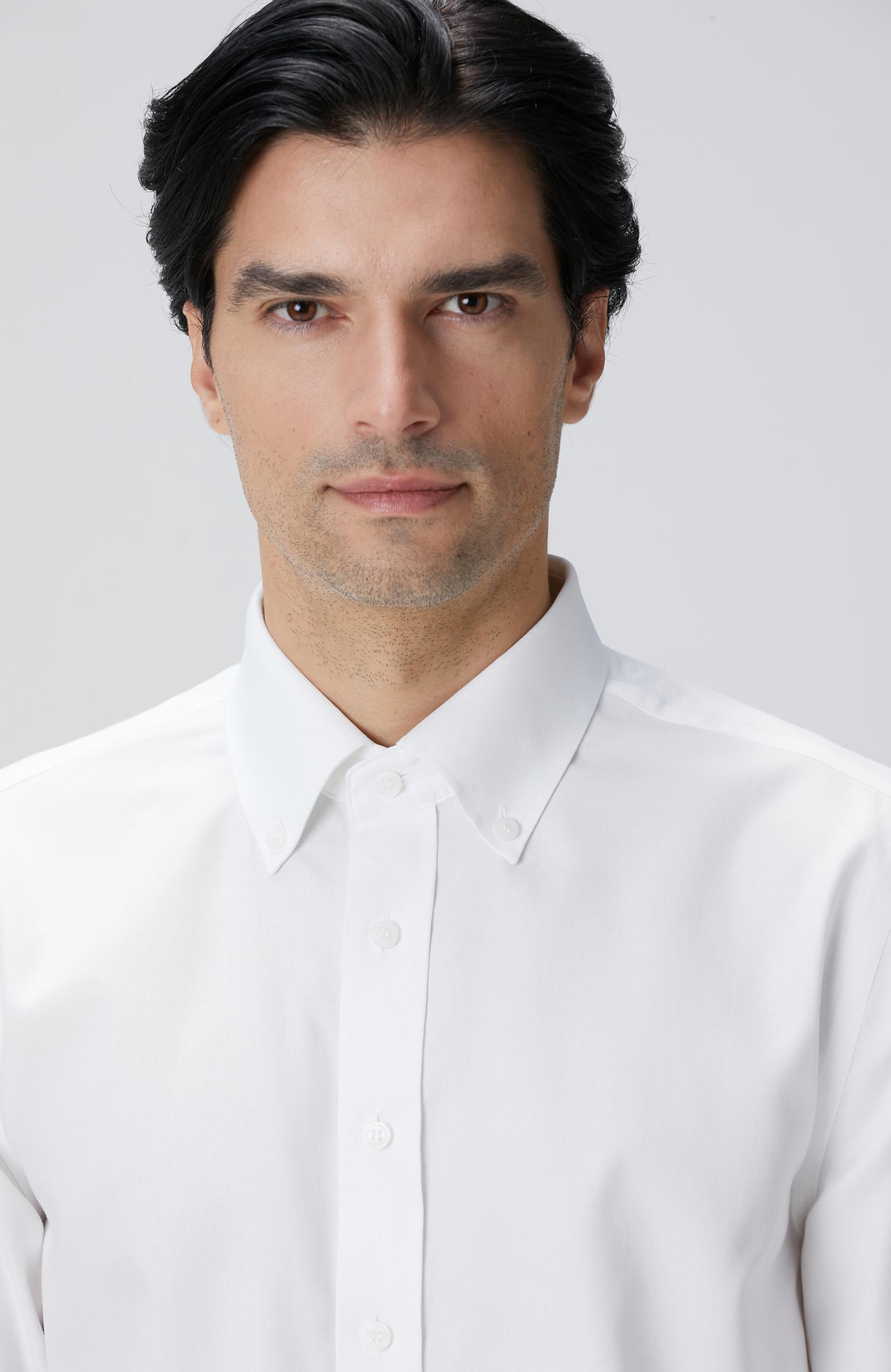 Network Erkek Beyaz Non-Iron Oxford Gömlek