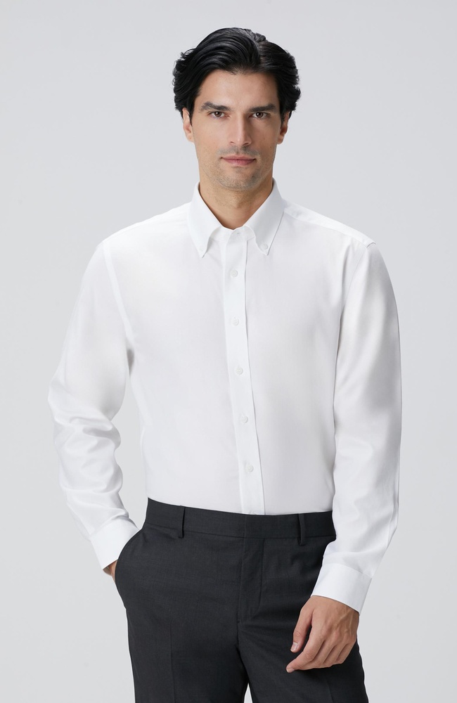  Network Erkek Beyaz Non-Iron Oxford Gömlek