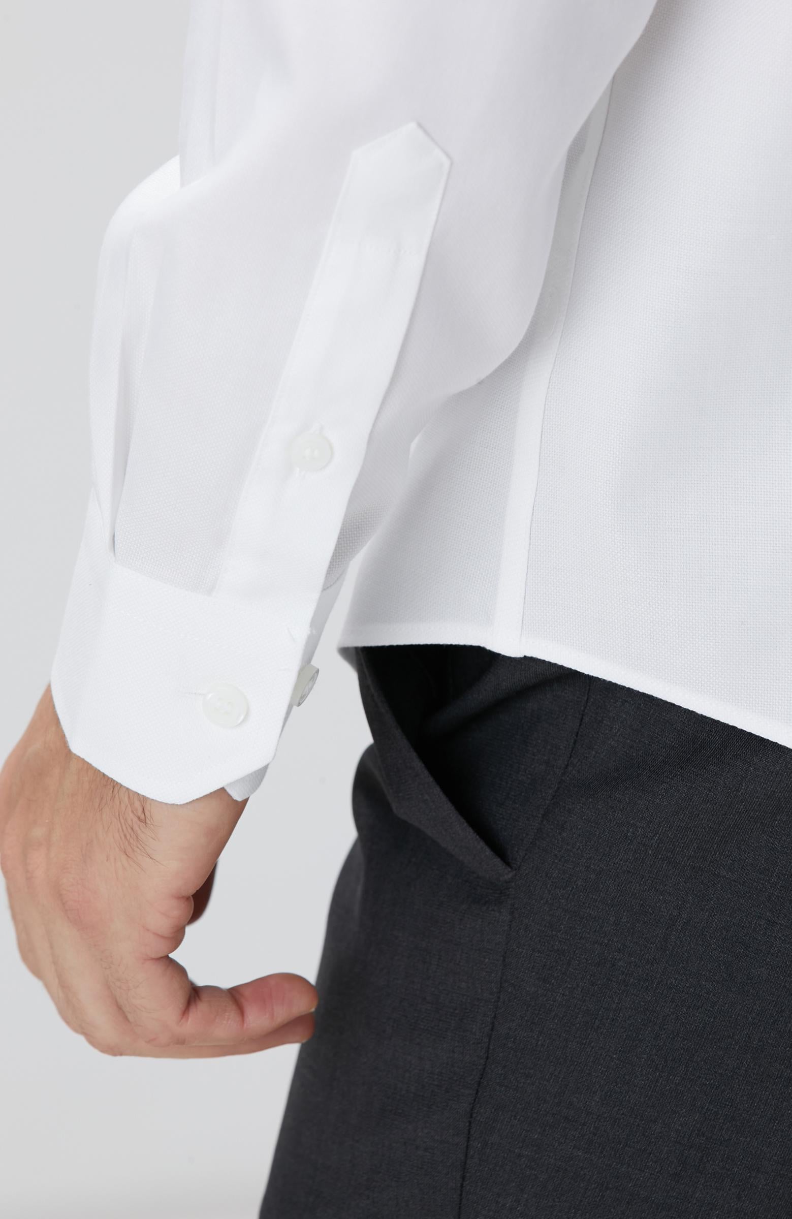  Network Erkek Beyaz Non-Iron Oxford Gömlek