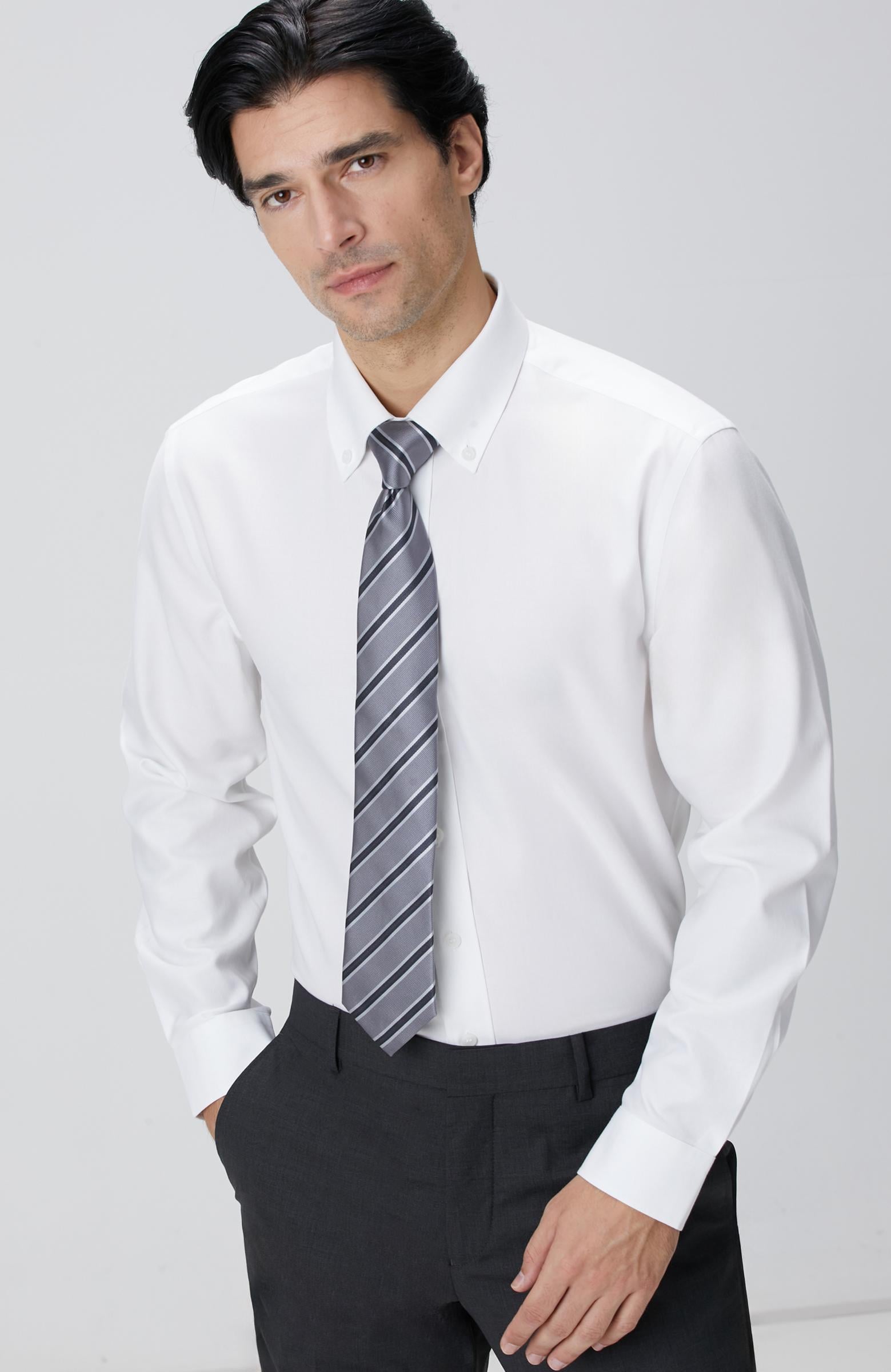  Network Erkek Beyaz Non-Iron Oxford Gömlek