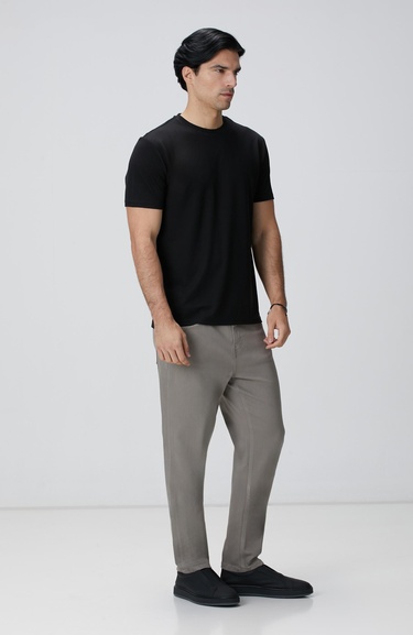  Network Erkek Siyah Basic T-shirt