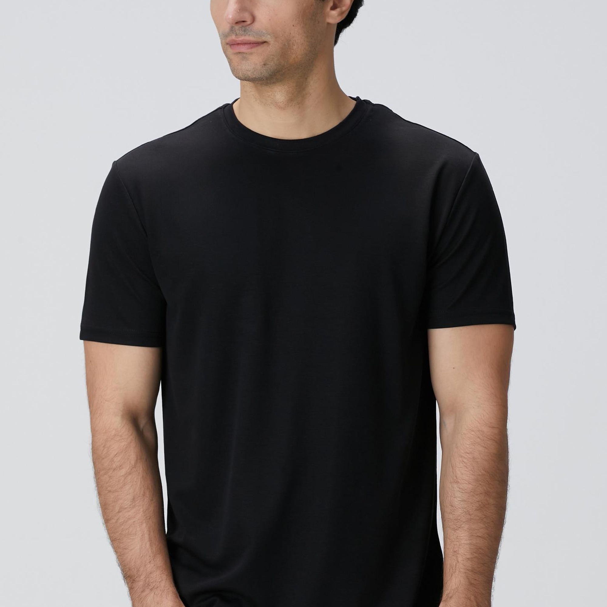 Network Erkek Siyah Basic T-shirt