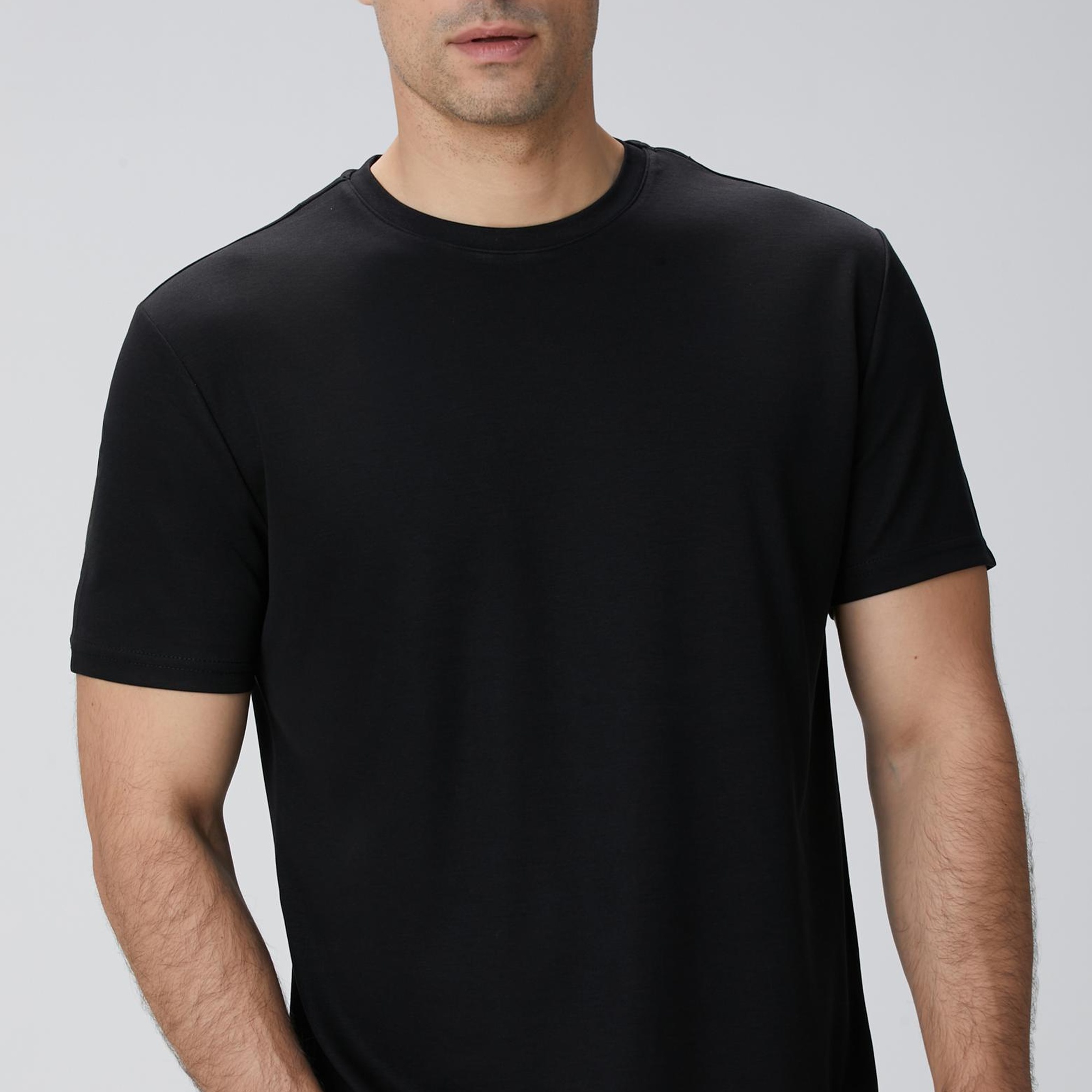 Network Erkek Siyah Basic T-shirt