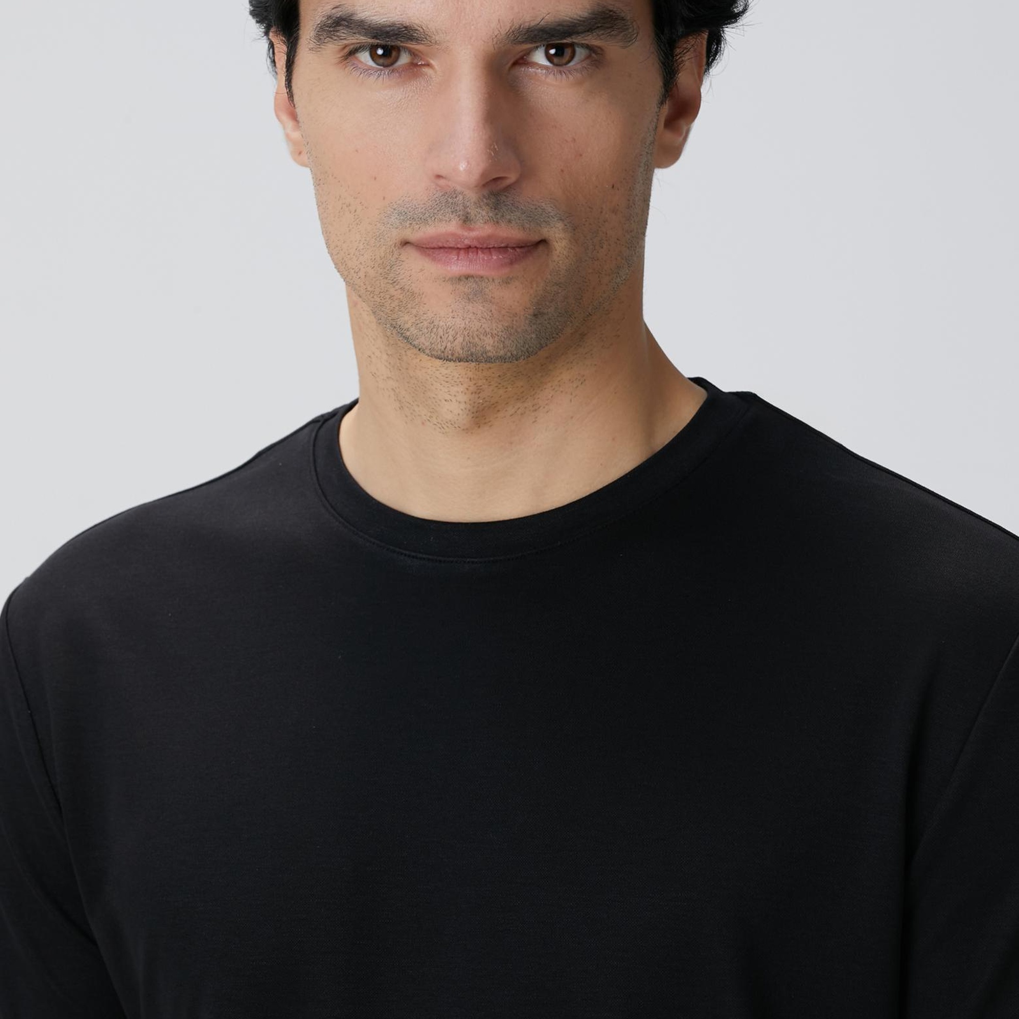 Network Erkek Siyah Basic T-shirt