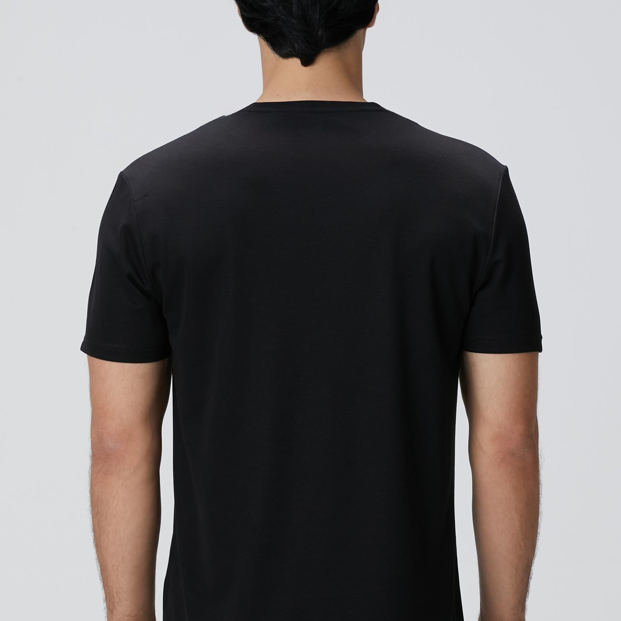 Network Erkek Siyah Basic T-shirt